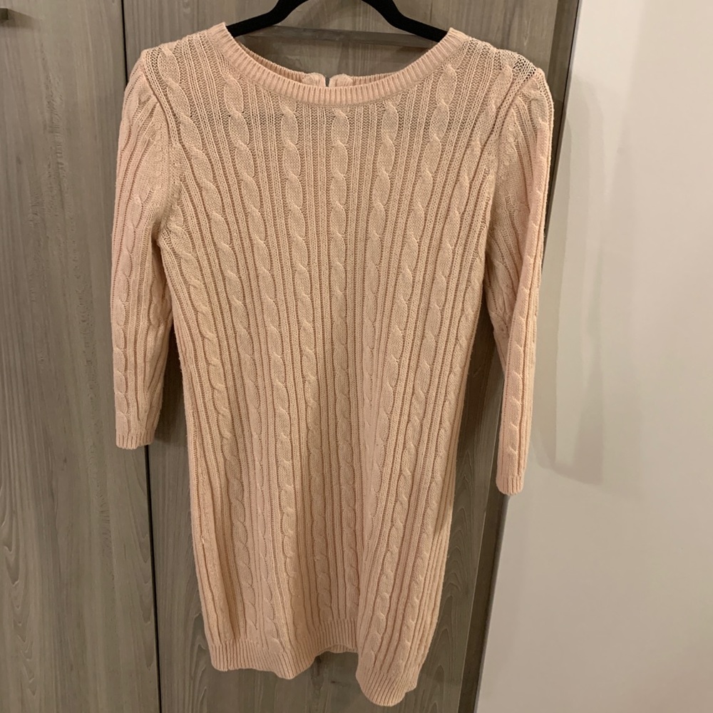 F21 Light Pink Knit Sweater Dress